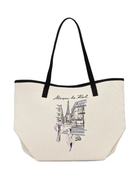 Karl Lagerfeld K/Sketch printed tote bag Neutrals A4W50057