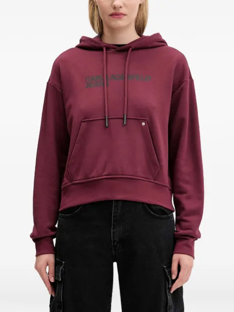 Karl Lagerfeld Jeans logo-print hoodie Red A2W200531ZM