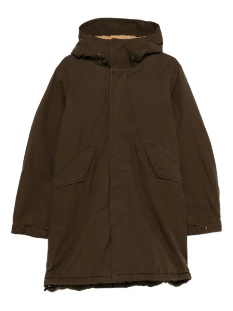 ASPESI shearling-trim hooded jacket Green CI53D533