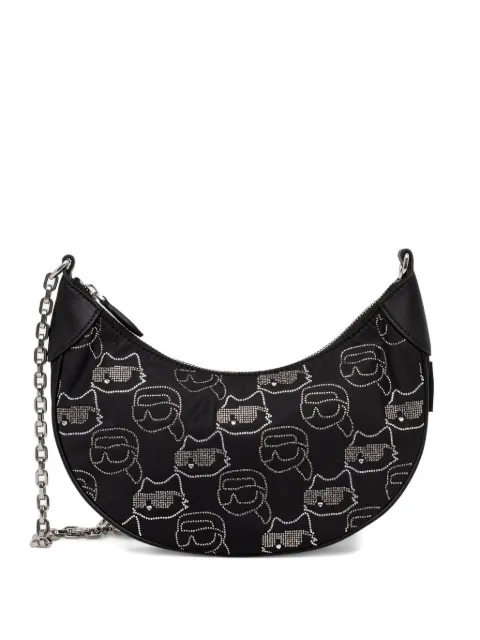 Karl Lagerfeld rhinestone-embellished shoulder bag Black A4W302532FD