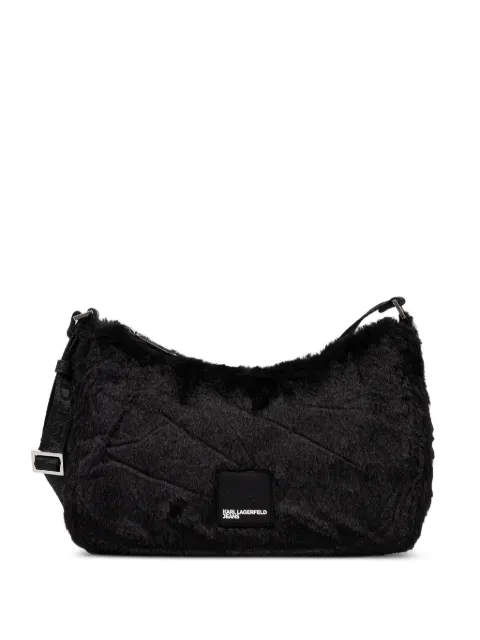 Karl Lagerfeld Jeans faux-fur cross body bag Black A4W30214999