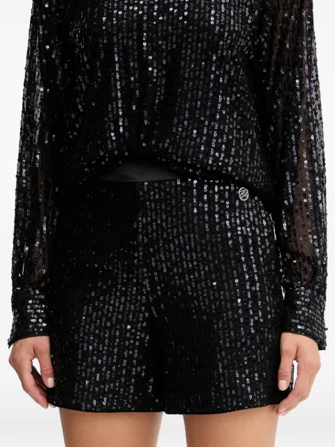 Karl Lagerfeld sequin logo shorts Black A4W10125999