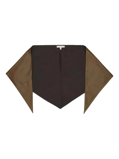 LEMAIRE leather triangle scarf Brown AC1248LL0161