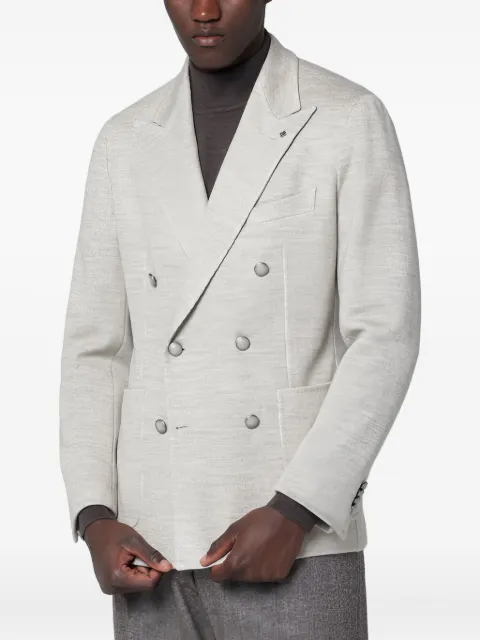 Tagliatore Montecarlo double-breasted blazer Neutrals 1SMJ20K340209