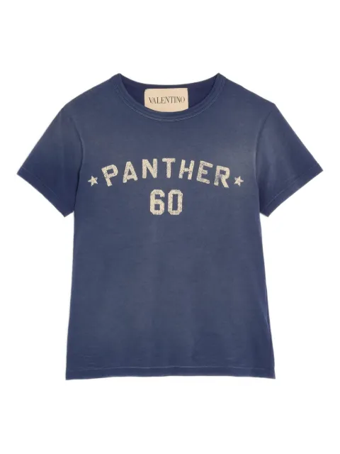 Valentino Garavani logo-print cotton T-shirt Blue VMG17EAYD