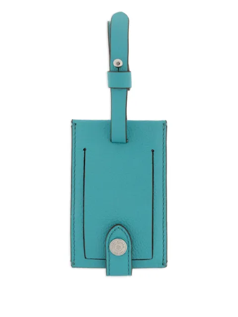 Tory Burch leather luggage tag Blue 175552