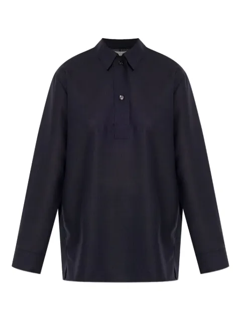 Studio Nicholson Pinole wool polo top Black PINOLESNW1671