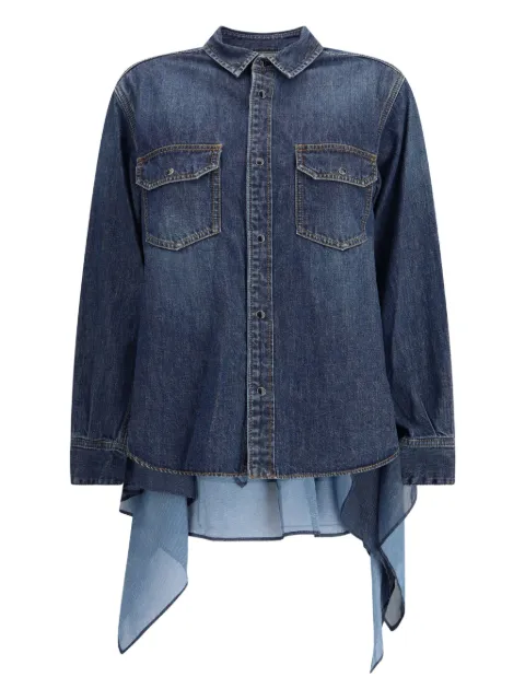 sacai patch-pocket shirt Blue 2508191