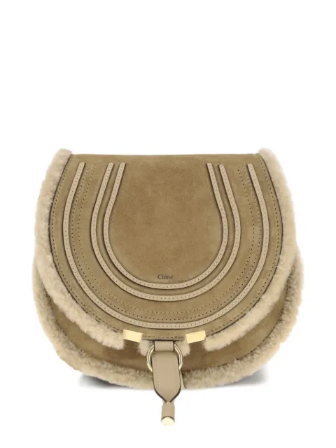 Chloé small Marcie saddle cross body bag Neutrals CH25WS680Q45