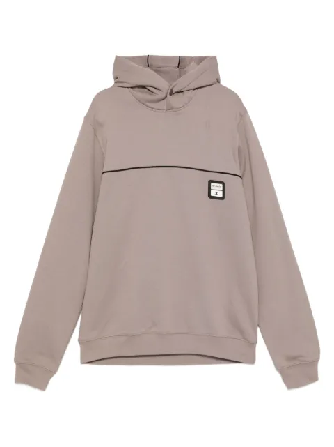 YES LONDON logo-appliqué hoodie Brown XMF3963TR