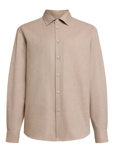 12 STOREEZ cotton flannel shirt Neutrals 128259