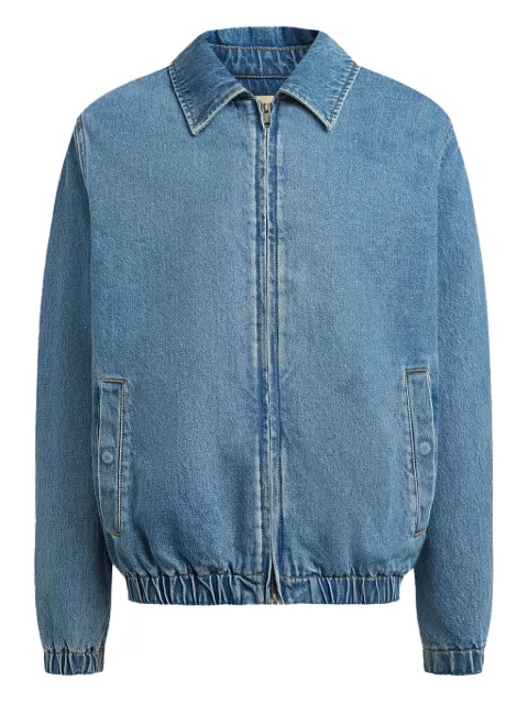 12 STOREEZ zip denim jacket Blue 129647