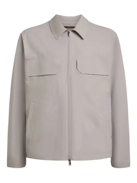 12 STOREEZ pocket tech-shell bomber jacket Grey 130738