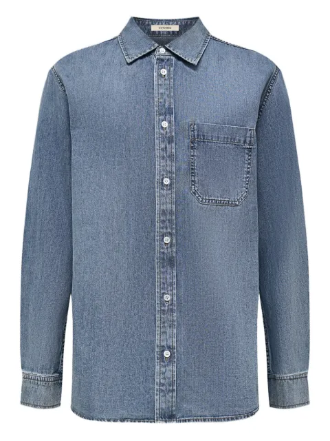 12 STOREEZ pocket denim shirt Blue 125198