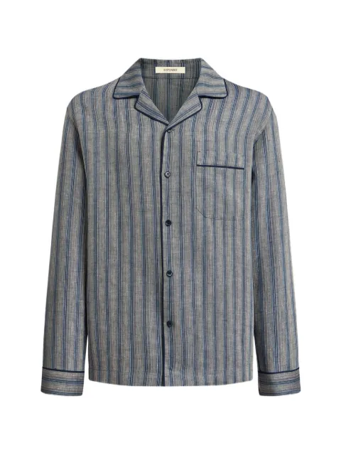 12 STOREEZ striped pyjama-style trousers and shirt set Grey 125563