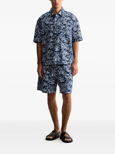 12 STOREEZ printed shorts Blue 125231
