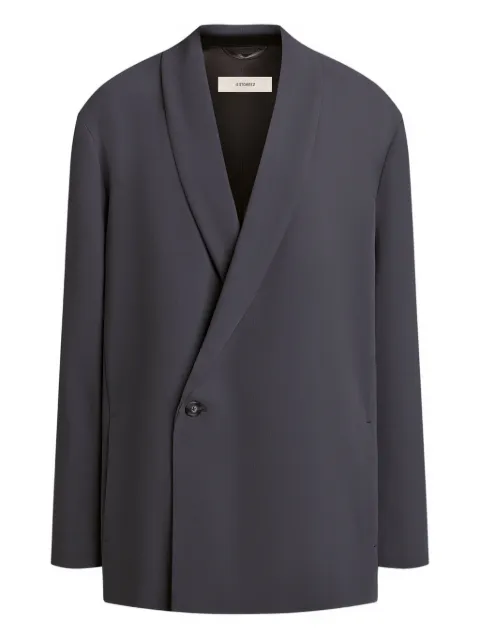 12 STOREEZ shawl-collar button blazer Grey 131353