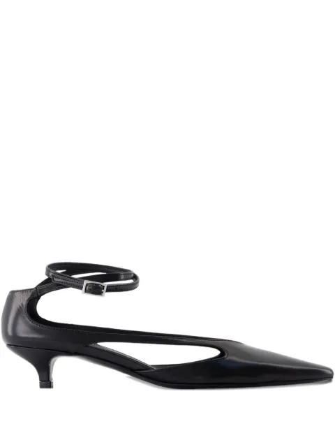 TOTEME 35mm pointed ankle-strap pumps Black 254WAS0254LE0156001