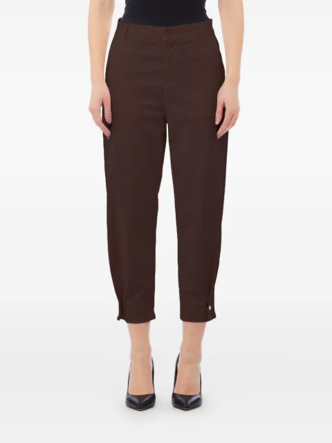 LIU JO button balloon trousers Brown MF5307T8191