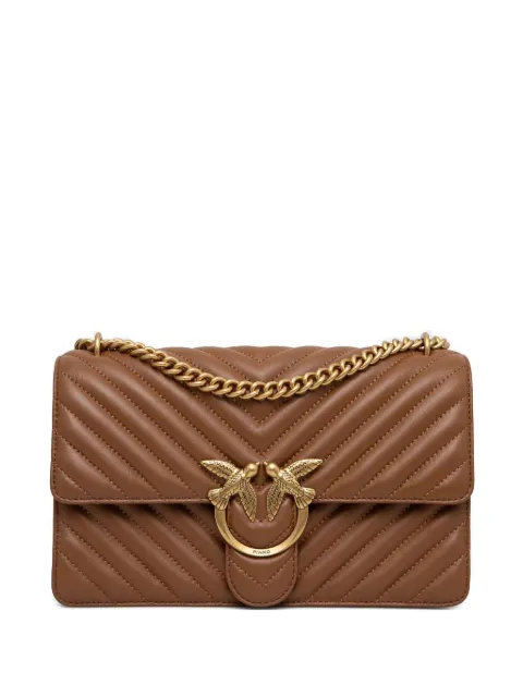 PINKO medium shoulder bag Love Bag One chevron Brown 100941A0GK
