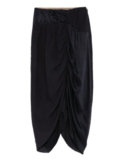 Ziggy Chen ruched midi skirt Blue 0W2520306