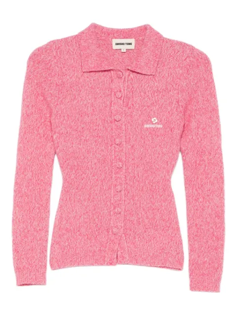 SHUSHU/TONG polo-collar cardigan Pink MWDETO26XDD242PI100