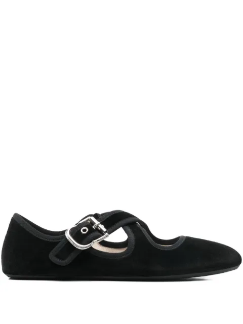 Alaïa velvet ballet flats Black AA3A046TK059999