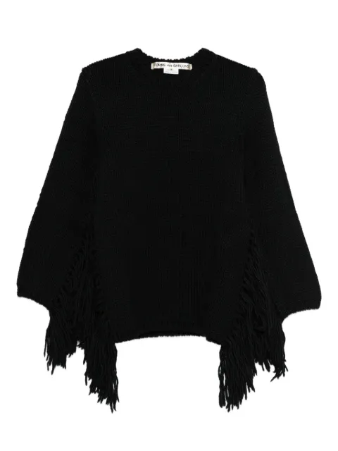 Comme Des Garçons fringed sweater Black GPN0151
