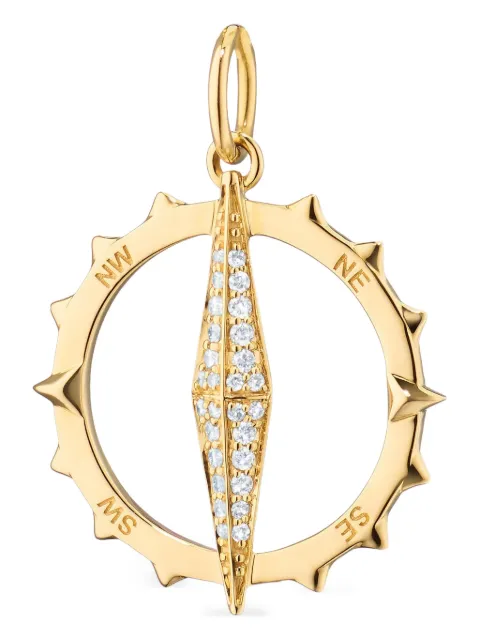 MONICA RICH KOSANN 18K yellow gold Adventure Compass diamond pendant Gold CHPNCOMPASSYG