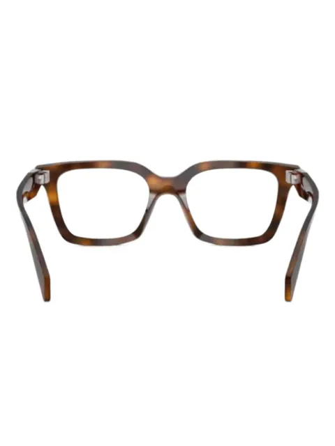 Prada Eyewear geometric-frame glasses Brown PRC08V