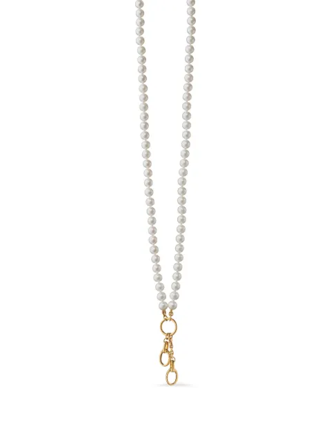 MONICA RICH KOSANN sterling silver Two Station pearl necklace White CH41430SS