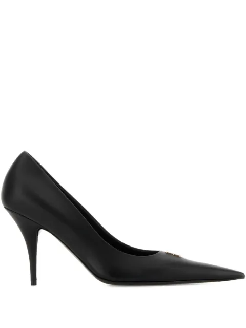 Balenciaga 90mm Avenue BB Editor leather pumps Black 845393WA919