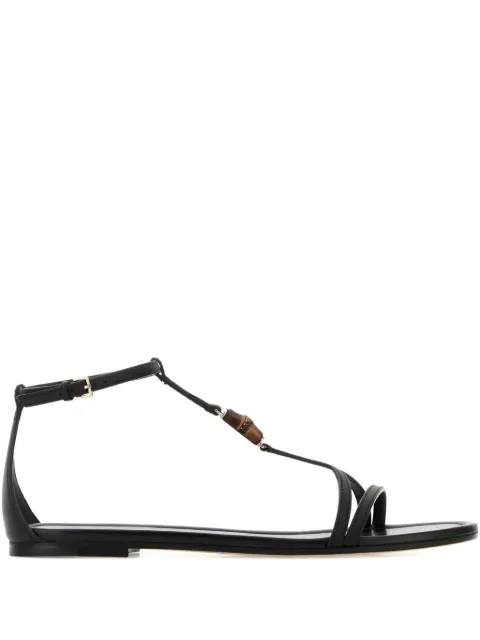 Gucci bamboo-detail leather sandals Black 832417US000