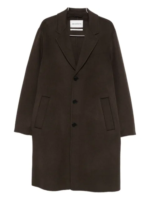 AMARÁNTO buttoned single-breasted coat Brown B6F0022FU69M