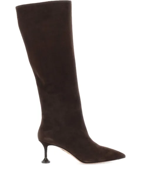 Aquazzura pointed stiletto heel boots Brown LYLMIDB0SUEESP