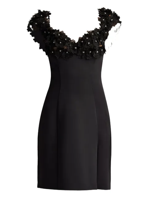 Tadashi Shoji Sone floral-lace dress Black SAGD24602S