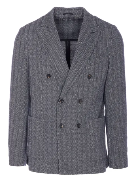 Circolo 1901 double-breasted chevron jacket Grey CN5060001T