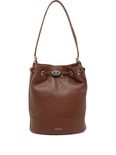 Zanellato Monda magnetic leather bucket bag Brown 0689802100000SZ1152