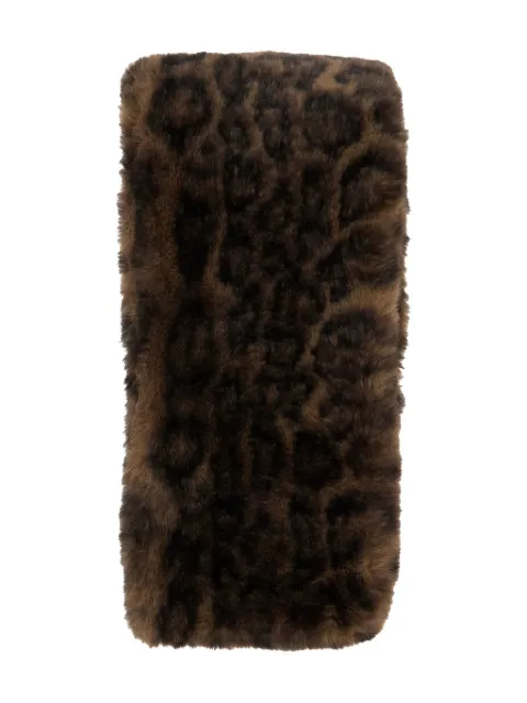 Apparis Kai leopard-pattern scarf Brown F4SC063DRLE