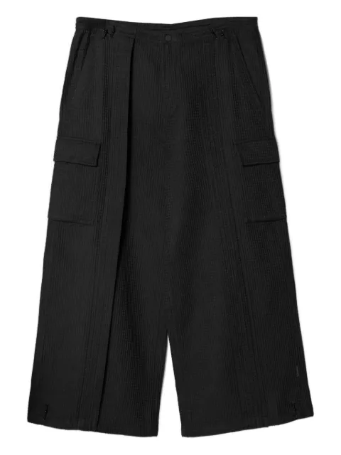 Maharishi 6203 Waffle Hakama cargo trousers Black 6203