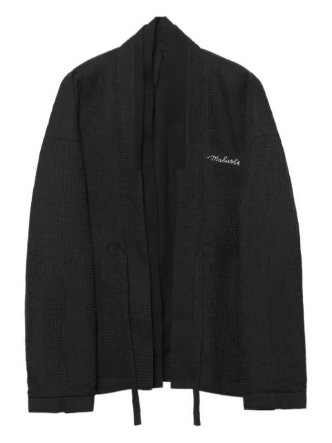 Maharishi embroidered waffle jacket Black 6241