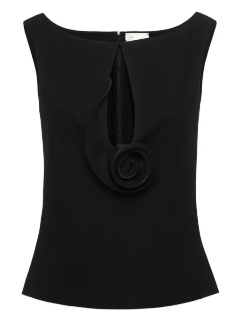 Magda Butrym flower-detail blouse Black 235925BLACK