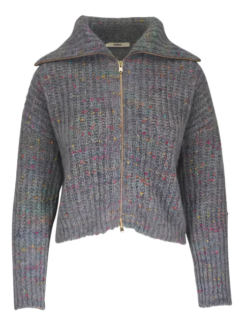 Odeeh zip collar cardigan Grey 8209015883906