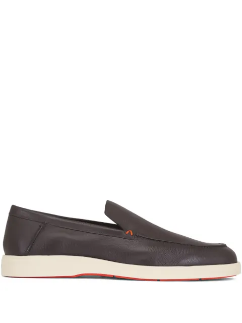 Santoni stitch-detail loafers Brown BOTANISTAWLMT50