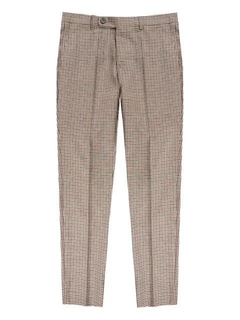 slowear check wool trousers Brown 1T007910170