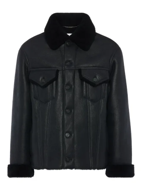 Maison Margiela waxed shearling jacket Black S50AM0659SY1399