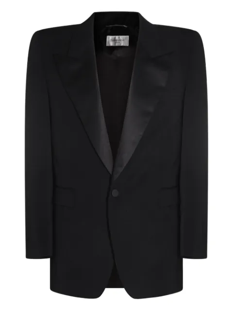 Saint Laurent tuxedo peaked-lapel jacket Black 844999PCEXY7E63
