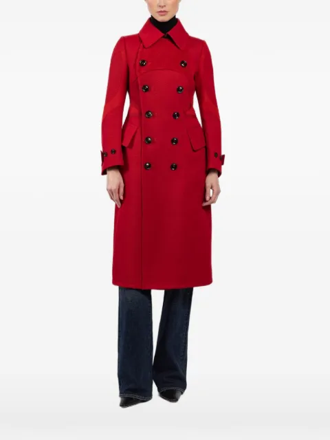 Shiro Sakai button-up double-breasted coat Red SVC002CRIMSONRED