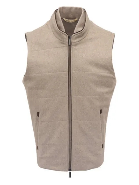 Maurizio Baldassari Arena quilted zip gilet Neutrals GLZ00068K0TWS86242