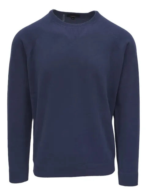 Kinross Cashmere crew-neck long-sleeves sweater Blue MFSC5104